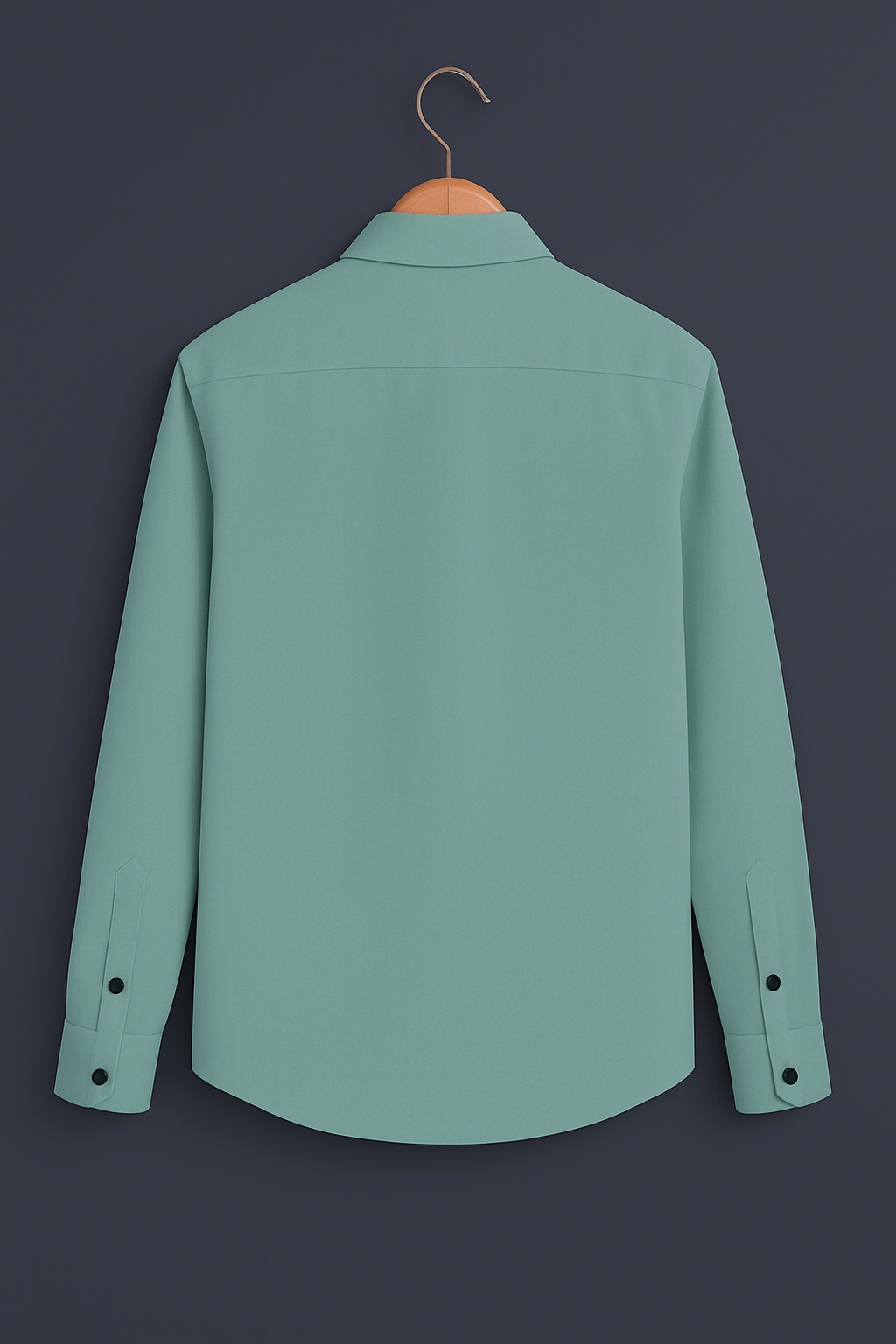 Face Embroidered Mint Green Luxury Shirt