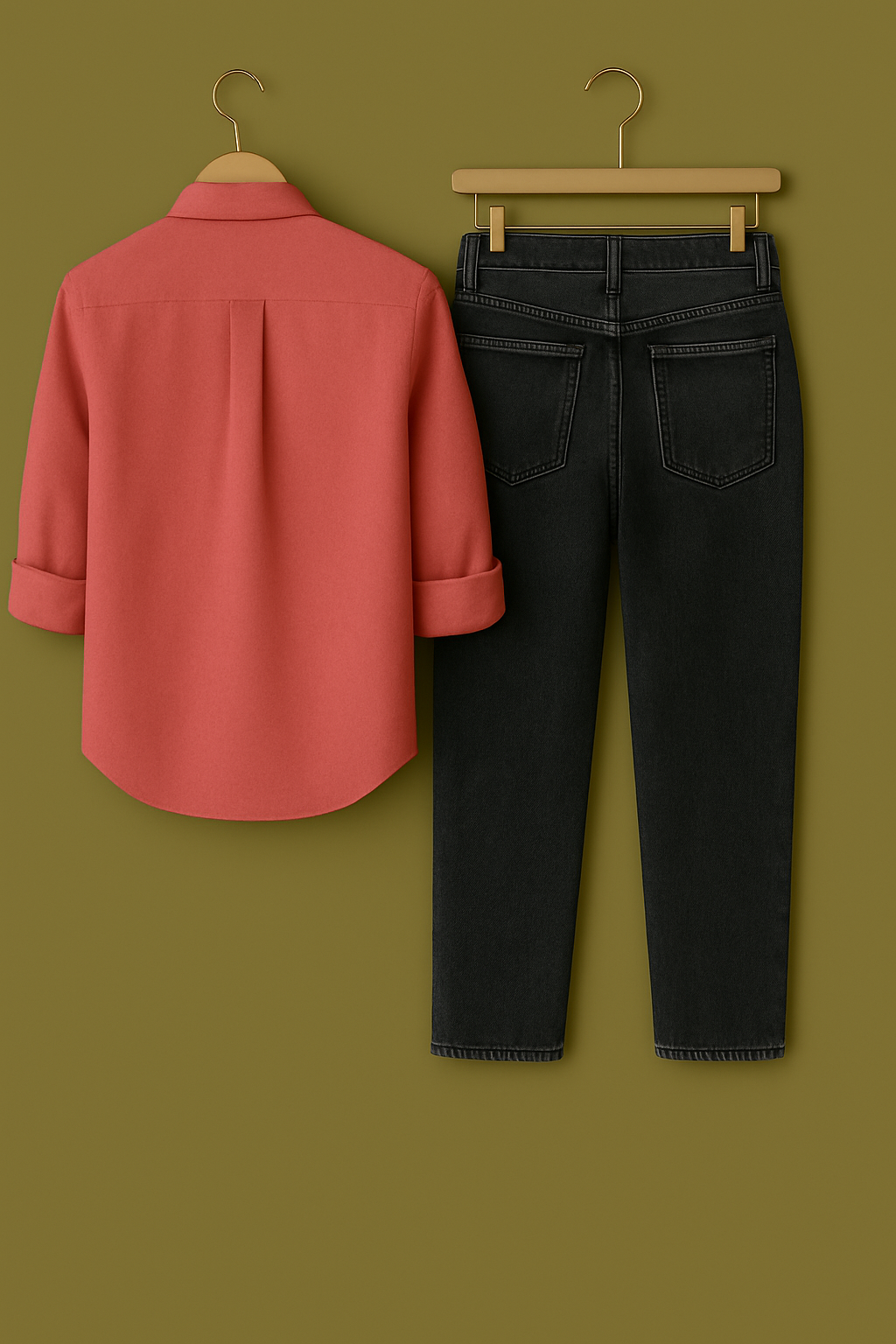 Mens Formal peach Shirt Jeans Combo