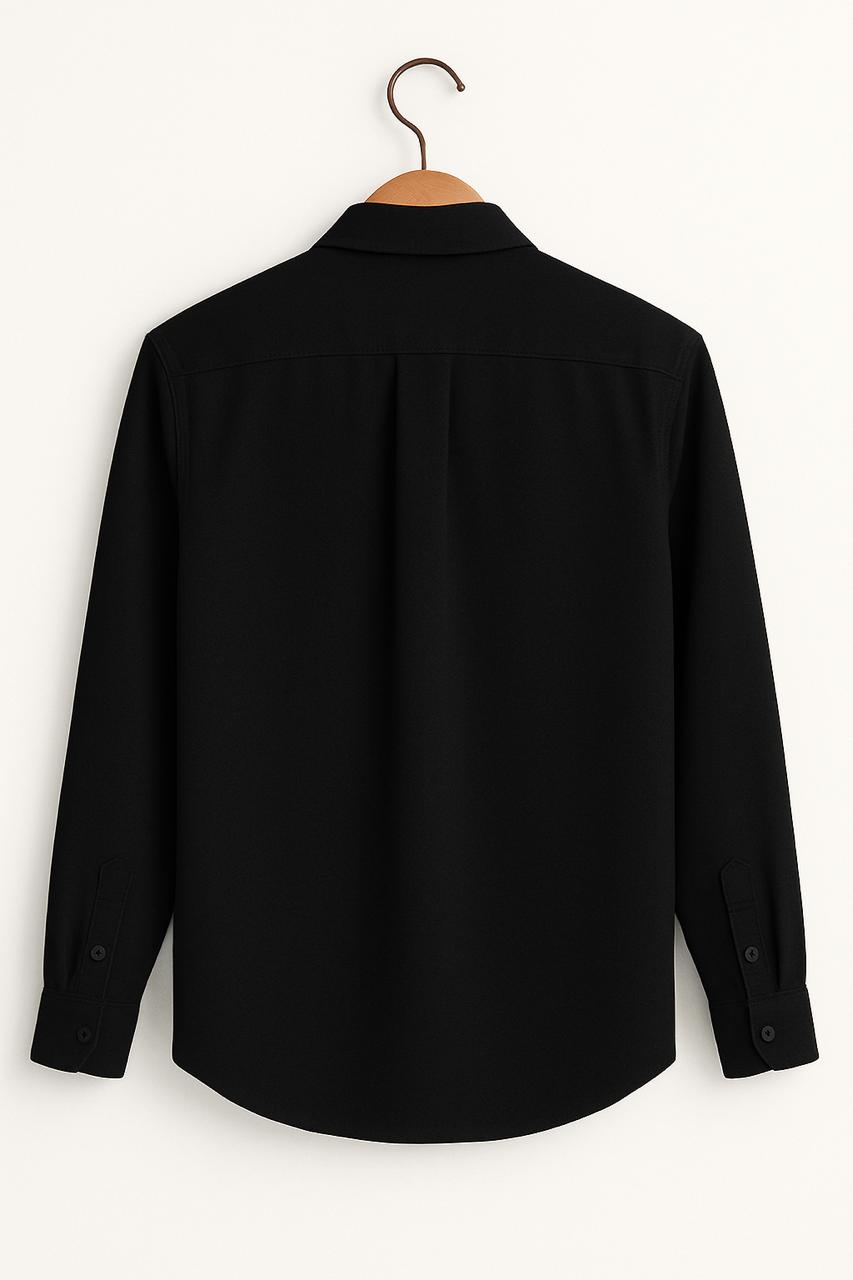 Multi Sparrow Embroidered Black Luxury Shirt
