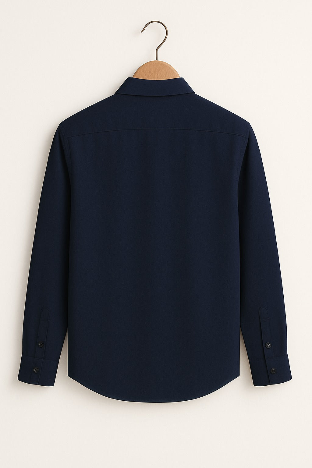 Satin Structure Navy Blue Luxury Shirt