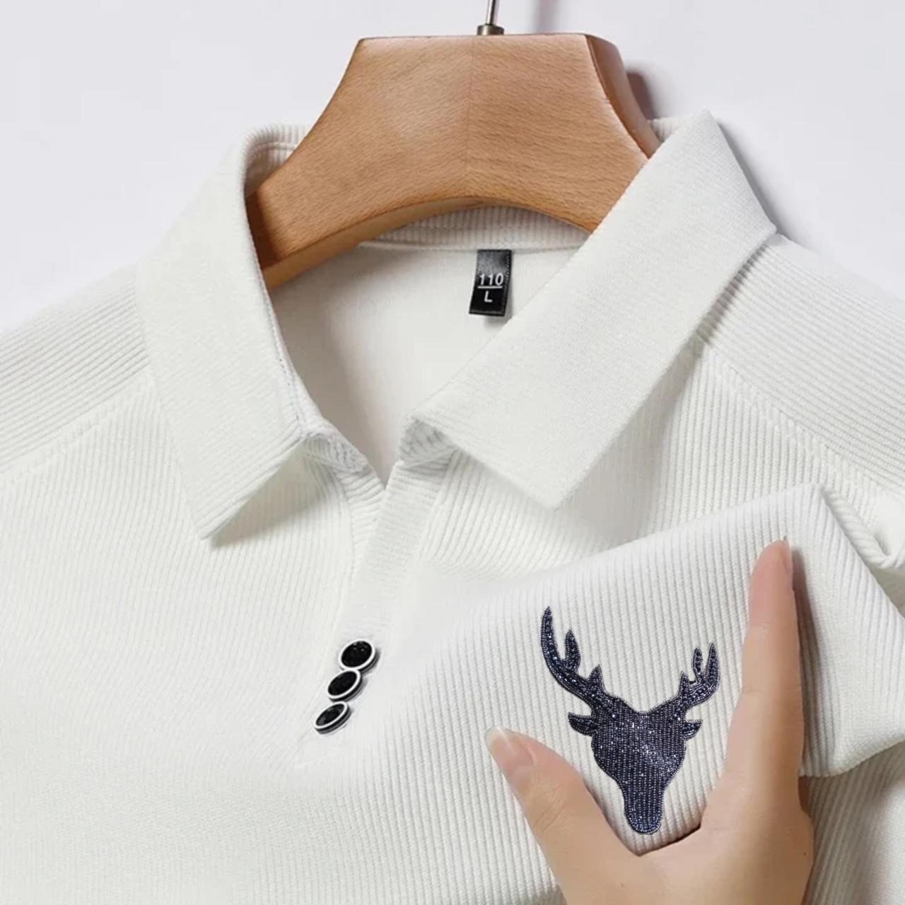 Astroflik Men White Premium Polo T-Shirt With Logo