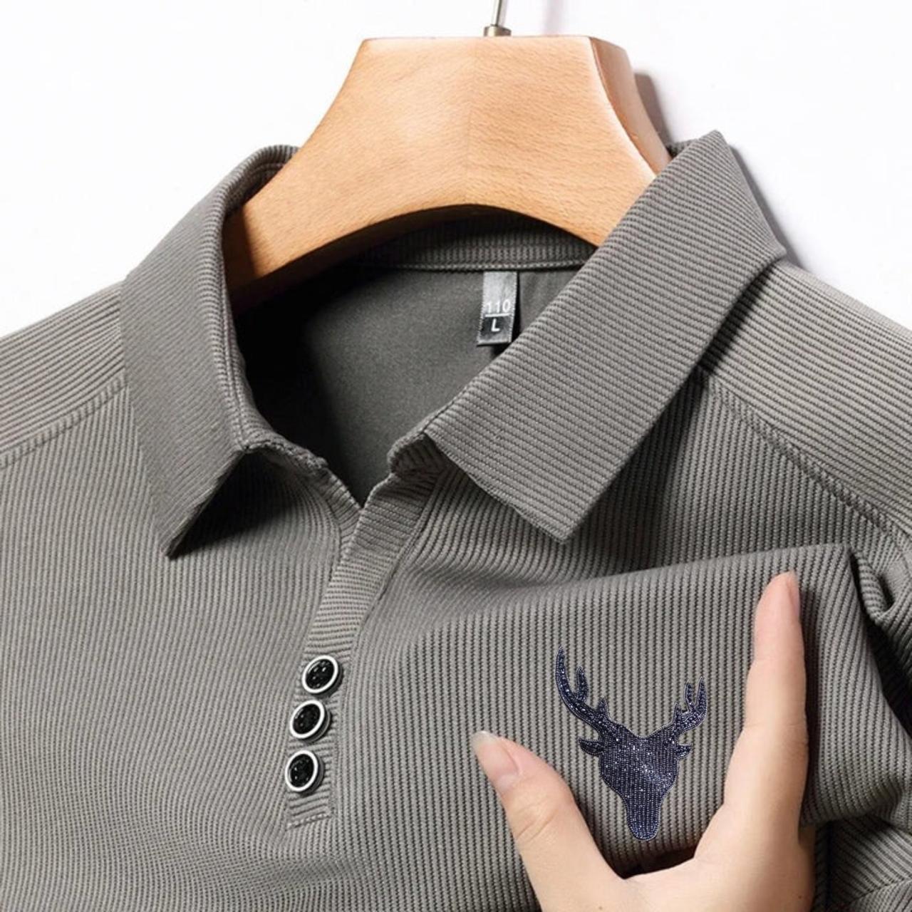 Astroflik Men Silver Premium Polo T-Shirt With Logo