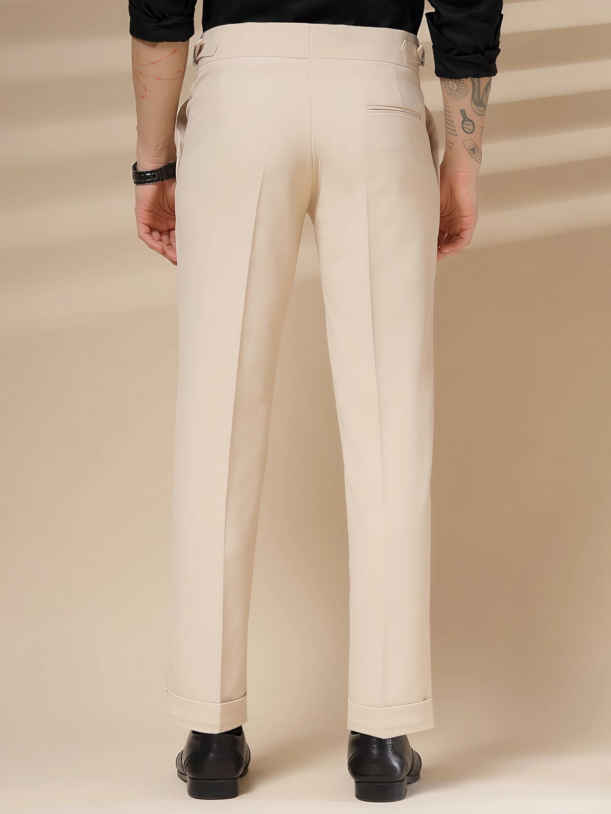 Mens Premium Cream Gurkha Pant