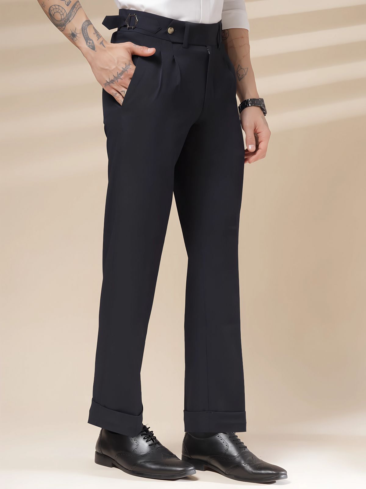 Mens Premium Black Gurkha Pant