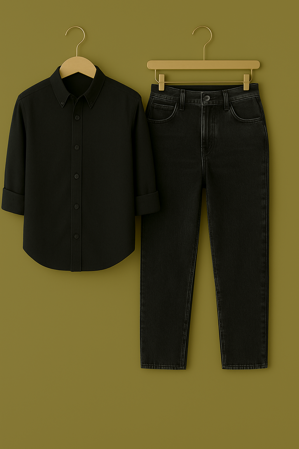 Mens Formal black Shirt Jeans Combo – Blackship.in