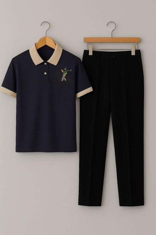 Elite Swing Emblem Polo T-Shirt And Pant