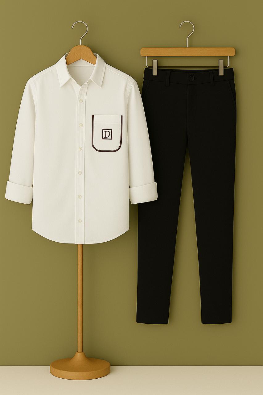 Mens corean pocket shirt pant combo