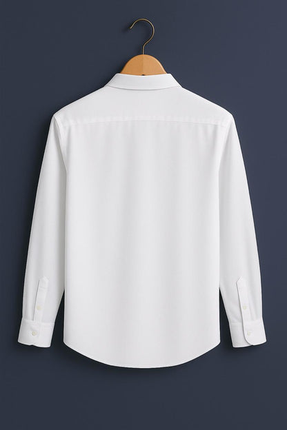 Multi Sparrow Embroidered White Luxury Shirt