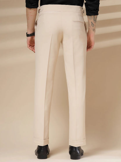 Mens Premium Cream Gurkha Pant