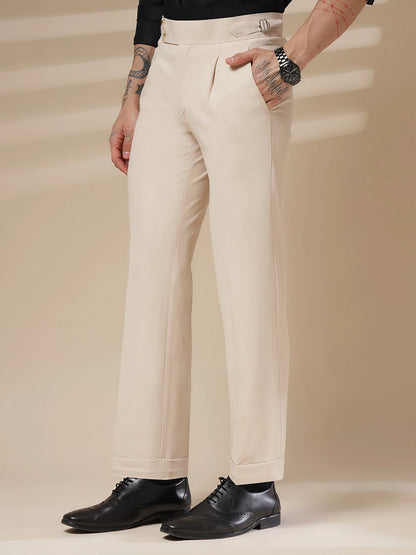 Mens Premium Cream Gurkha Pant