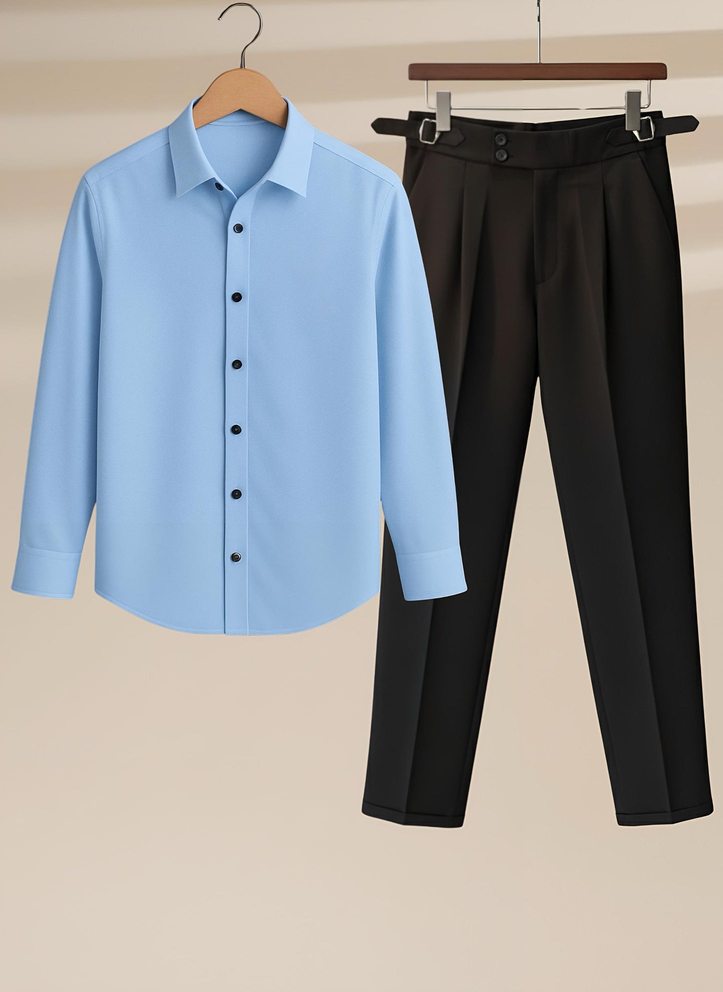 Mens Sky Shirt Black Gurkha Pant