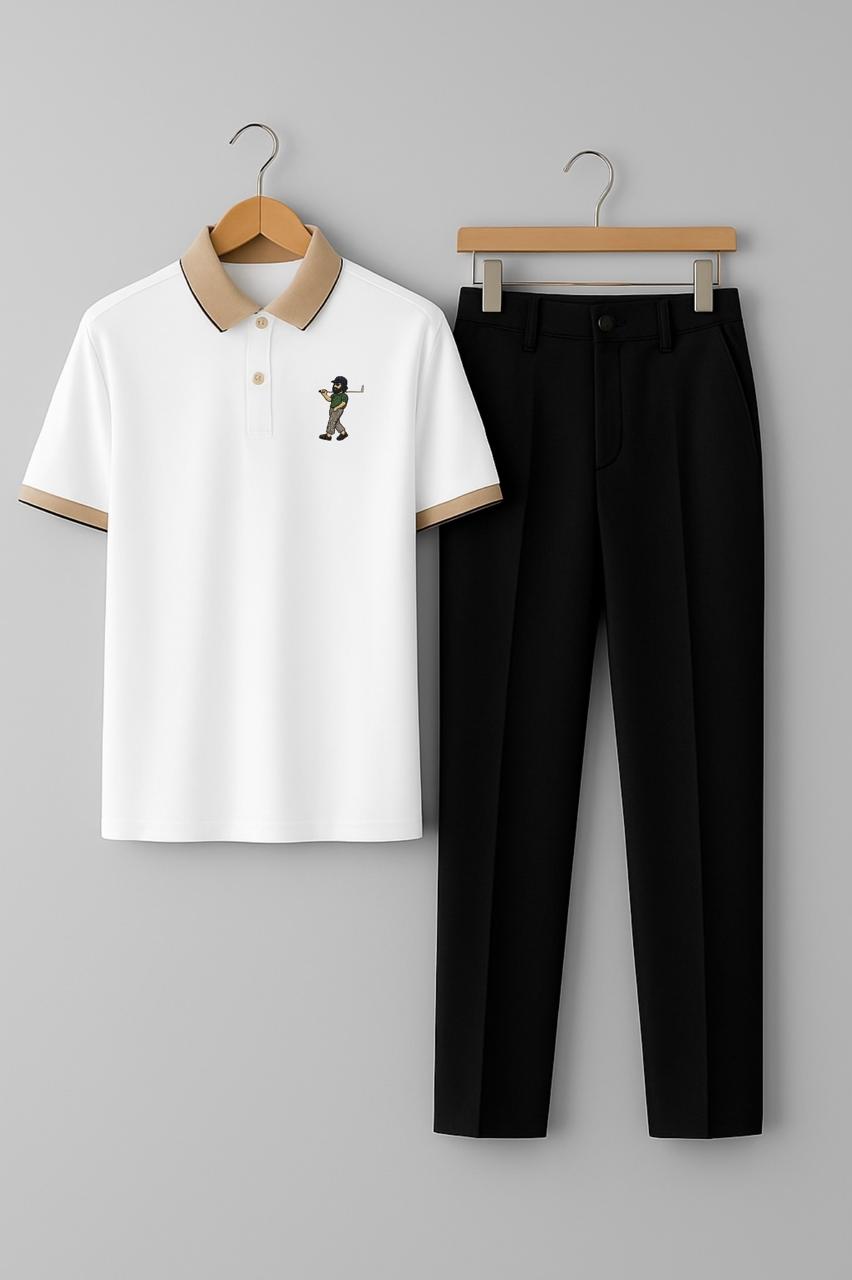Elite Swing Emblem Polo T-Shirt And Pant