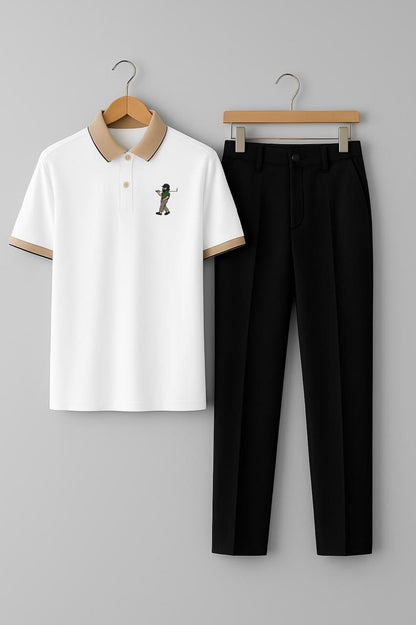 Elite Swing Emblem Polo T-Shirt And Pant