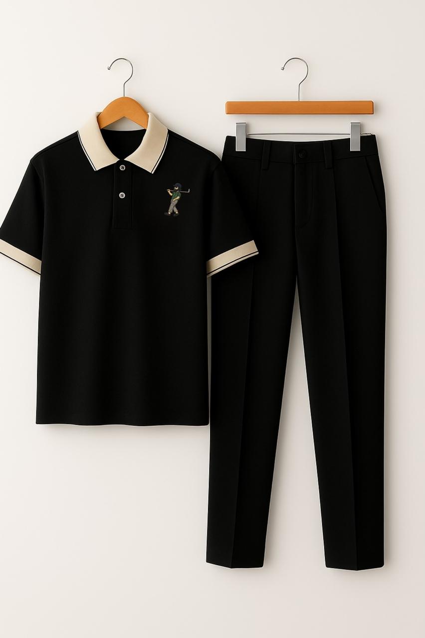 Elite Swing Emblem Polo T-Shirt And Pant