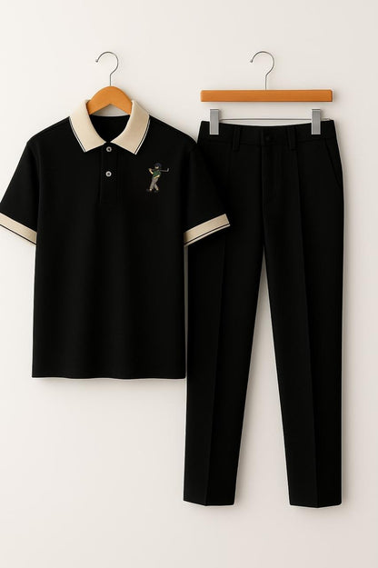 Elite Swing Emblem Polo T-Shirt And Pant
