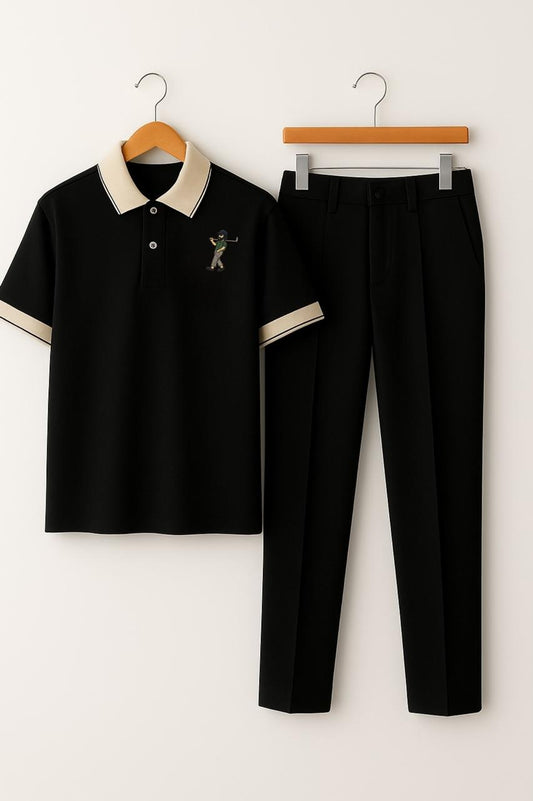 Elite Swing Emblem Polo T-Shirt And Pant