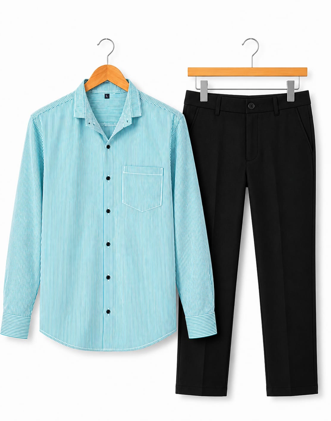 Mens Striped Shirt Pant Combo