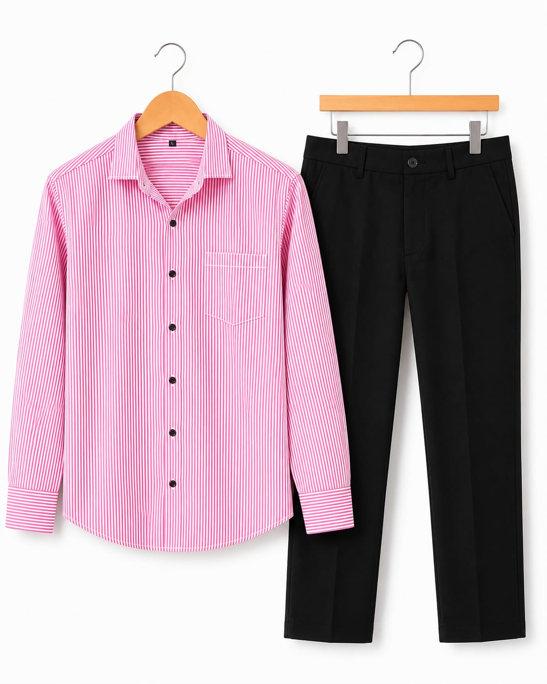 Mens Striped Shirt Pant Combo